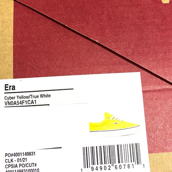 Vans Legendary Era Cyber Yellow Canvas Skate Sneakers Men's Size 9.5 VN0A54F1CA1 - Picture 11 of 11